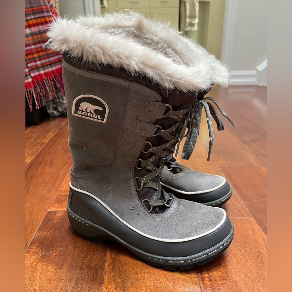 Sorel Tivoli III Tall Winter Fur Lined Suede Boots Size 6